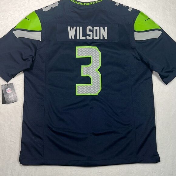 Russell Wilson Nike NFL Seattle Seahawks on the field jersey NWT Men‎ XL - Picture 7 of 7